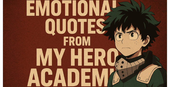 Emotional Quotes from My Hero Academia